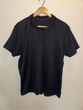 Zyia Active Men's Black Performance Polo Shirt Size Large